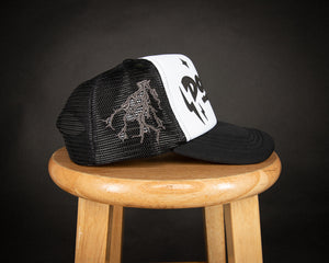 BLACK PUFF PRINT HAT